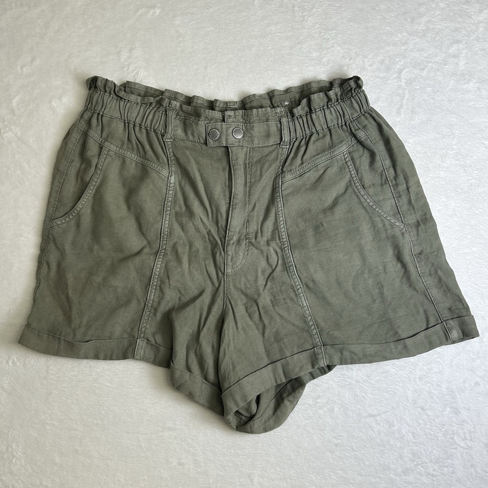 American‎ Eagle High Rise Boho Linen Blend Paperbag Shorts SZ 20 New W/ Out Tags